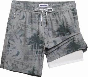 maamgic Mens Swim Trunks with Compression Liner 7" Bathing Suit Quick Dry Swimming Trunks for Men with Zipper Pockets