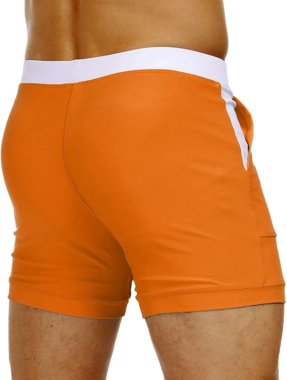MAGNIVIT Men's Swimwear Swimsuits Solid Basic Long Swim Sport Trunks Board Shorts with Pockets