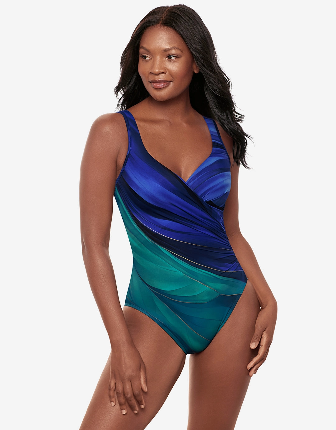 Maldiva Its A Wrap Swimsuit - Blue Multi