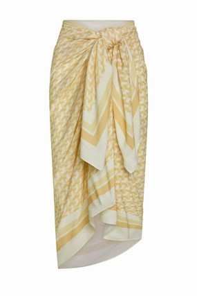 Marina Piccola Sarong - Ivory Geo