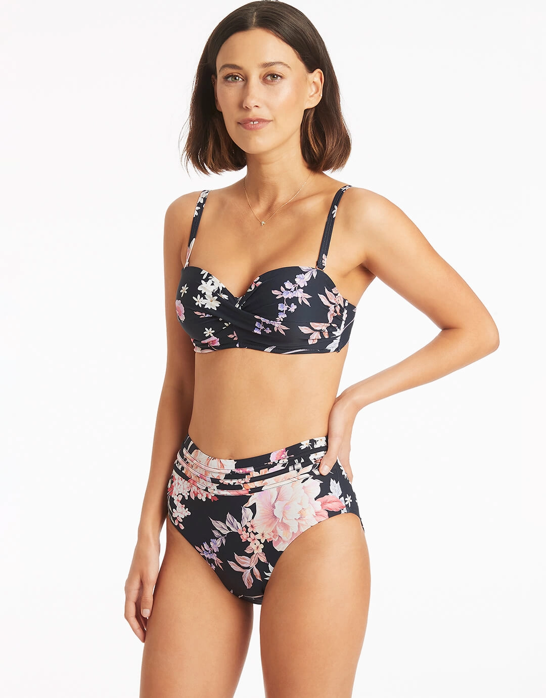 Martini High Waist Bikini Pant - Black