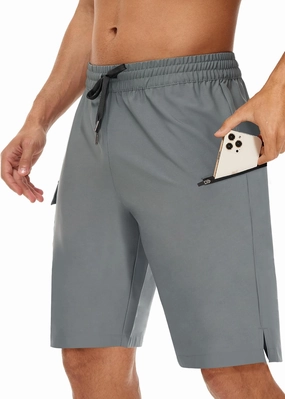 Men's 9" Swim Trunks No Liner - Quick Dry Long Board Shorts Bathing Suit Surf Beach Shorts with Zipper Pockets UPF50 