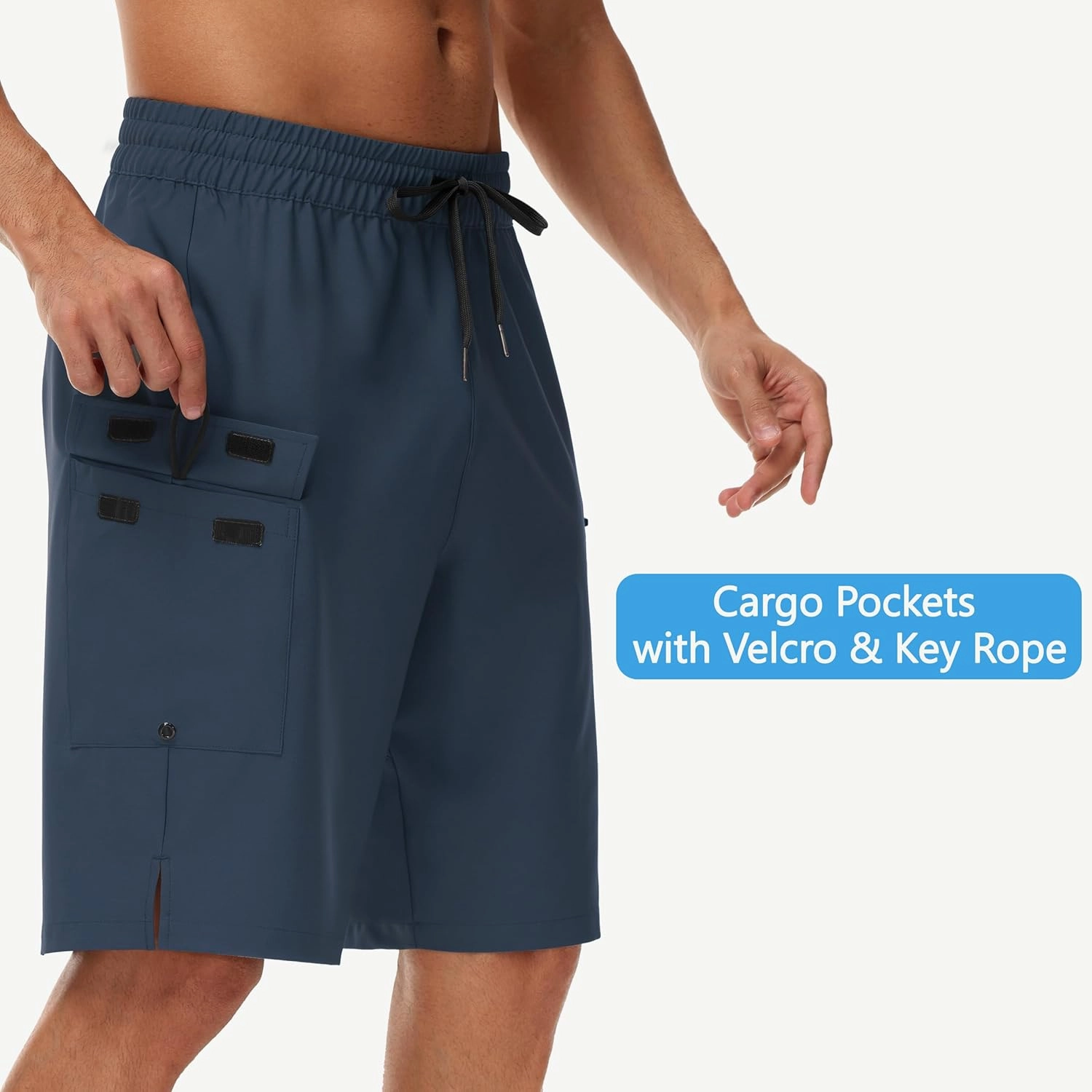 Men's 9" Swim Trunks No Liner - Quick Dry Long Board Shorts Bathing Suit Surf Beach Shorts with Zipper Pockets UPF50 