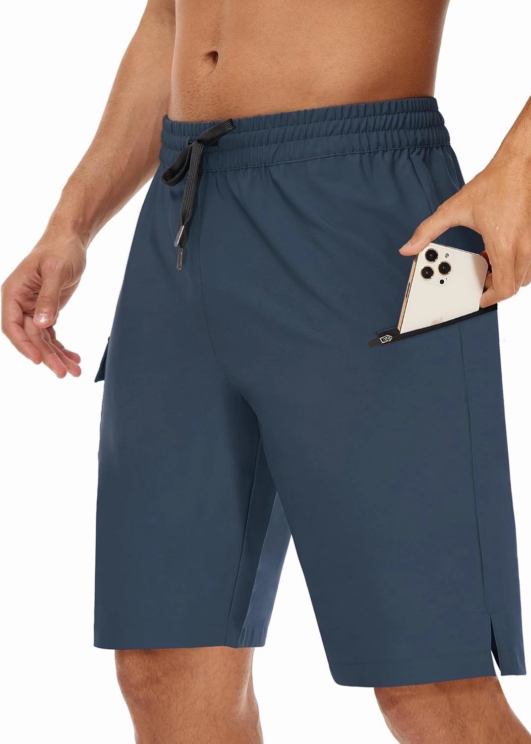 Men's 9" Swim Trunks No Liner - Quick Dry Long Board Shorts Bathing Suit Surf Beach Shorts with Zipper Pockets UPF50 