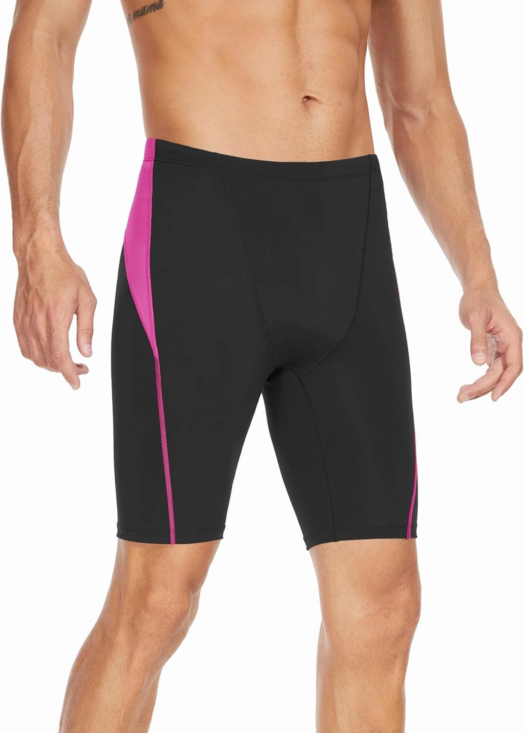 Men's Swim Jammers Competitive Athletic Swim Team Suit Training Endurance Racing Quick Dry Swimming Shorts UPF 50