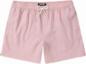 Men's Swim Shorts 5 inch Seersucker Swimming Trunks for Men Swim Suits Beach Shorts