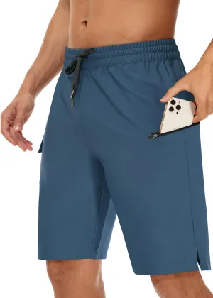 Men's 9" Swim Trunks No Liner - Quick Dry Long Board Shorts Bathing Suit Surf Beach Shorts with Zipper Pockets UPF50 