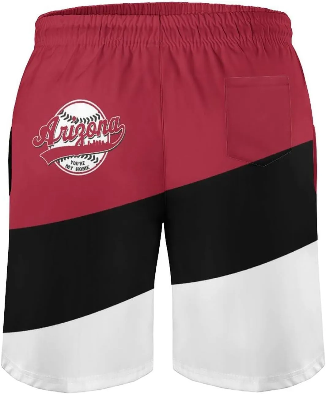 Men's Baseball Beach Shorts Casual Surf Swim Trunks Beachwear Fans Summer Quick Dry Board Shorts Pants Gifts with Pockets