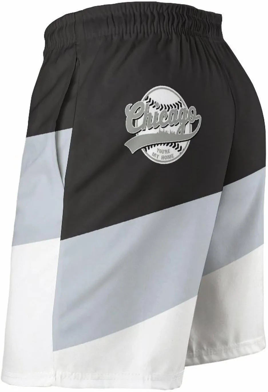 Men's Baseball Beach Shorts Casual Surf Swim Trunks Beachwear Fans Summer Quick Dry Board Shorts Pants Gifts with Pockets