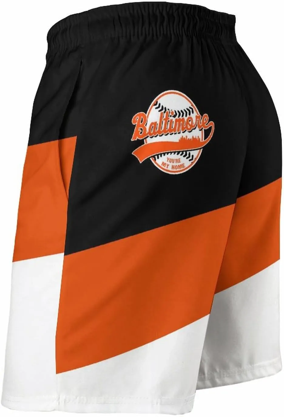 Men's Baseball Beach Shorts Casual Surf Swim Trunks Beachwear Fans Summer Quick Dry Board Shorts Pants Gifts with Pockets