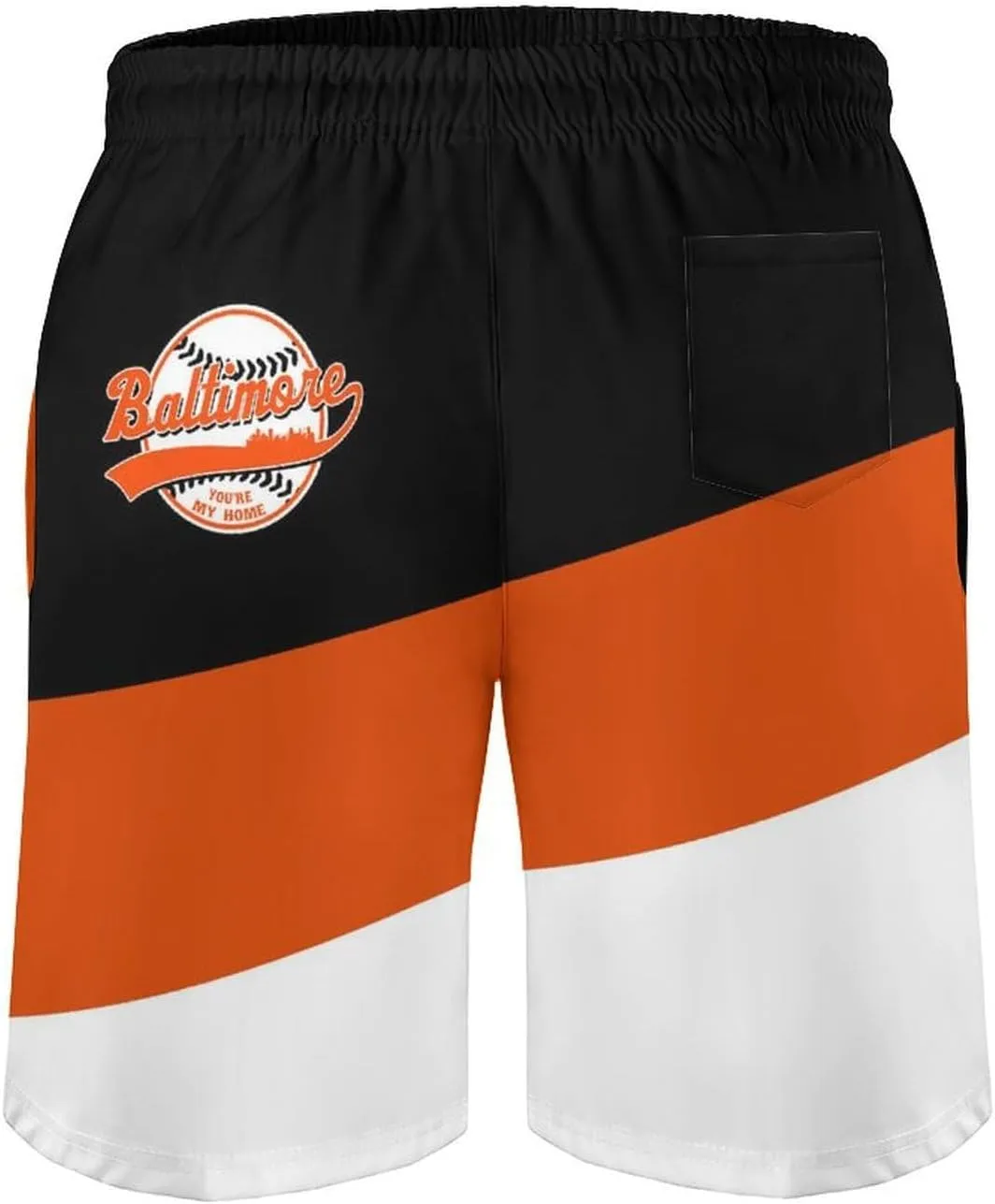 Men's Baseball Beach Shorts Casual Surf Swim Trunks Beachwear Fans Summer Quick Dry Board Shorts Pants Gifts with Pockets