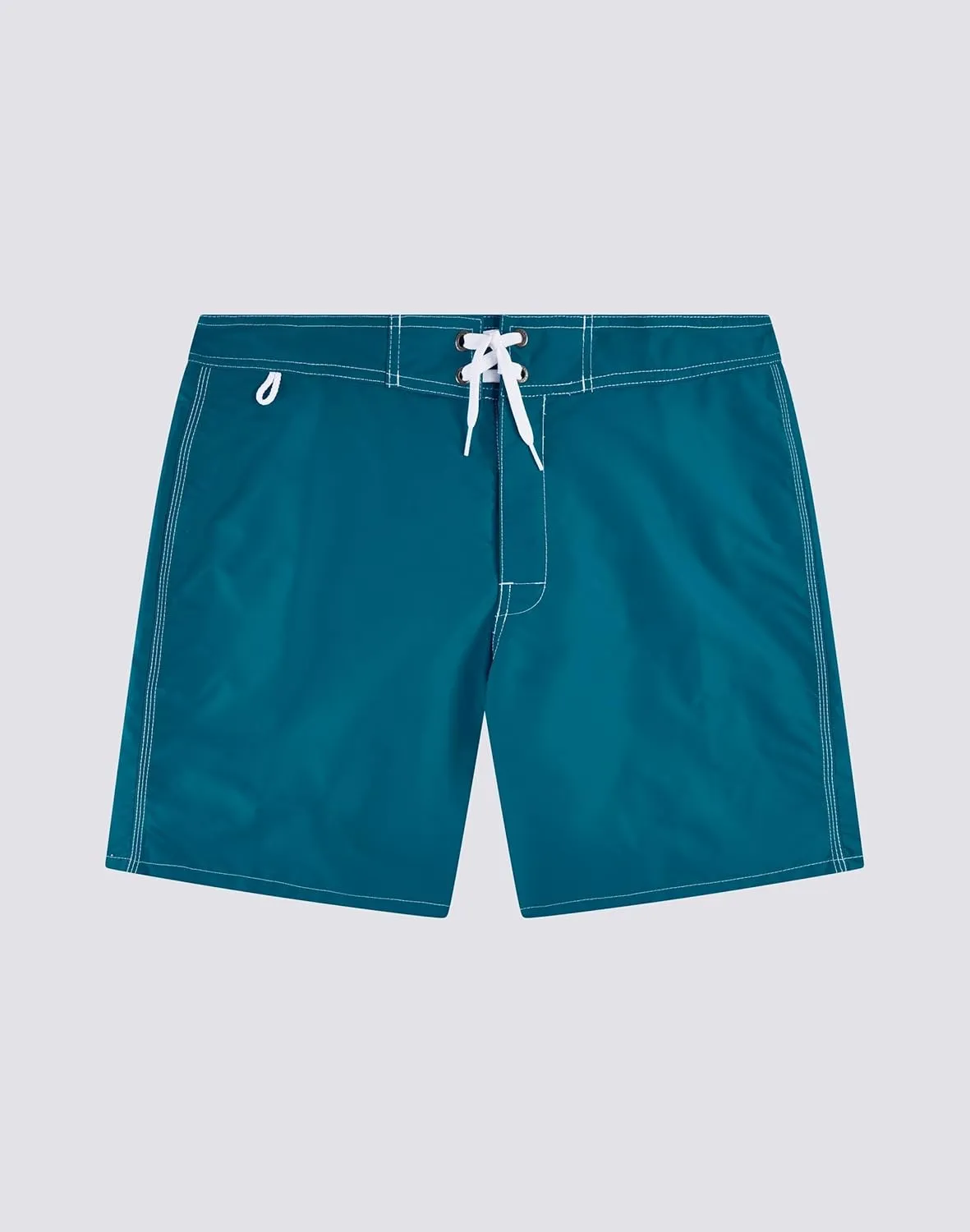 Mens Fixed Waist Boardshort, Swim Trunks 16" Length 7.5" Inseam