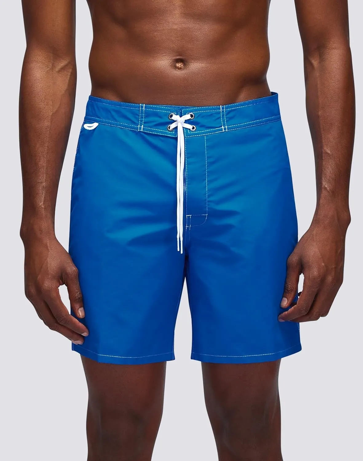 Mens Fixed Waist Boardshort, Swim Trunks 16" Length 7.5" Inseam