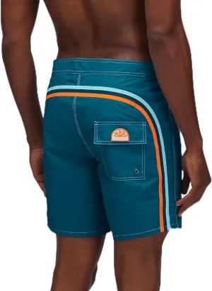 Mens Fixed Waist Boardshort, Swim Trunks 16" Length 7.5" Inseam