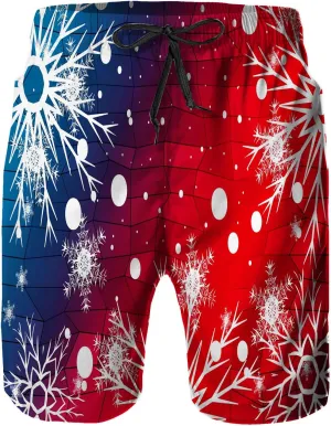 Mens Quick Dry Swim Trunks with Mesh Lining, Summer Surf Long Beach Pants Board Shorts Bathing Suits