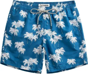 Mens Swim Trunks 7" Quick Dry Bathing Suits with Mesh Lining Printed Shorts Swimwear