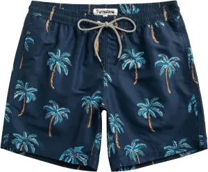 Mens Swim Trunks 7" Quick Dry Bathing Suits with Mesh Lining Printed Shorts Swimwear