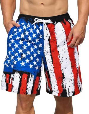 Mens Swim Trunks Bathing Suit 9" Board Shorts Quick Dry Swim Shorts Men Swimwear Mesh Lining Beach Swimsuit