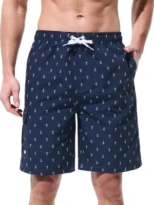 Mens Swim Trunks Board Shorts Swim Shorts Quick Dry 9 Inch Beach Swimwear