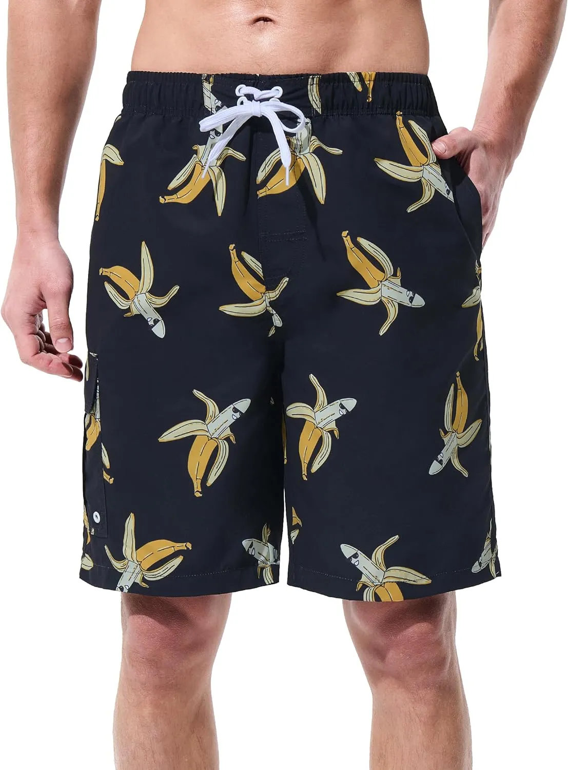 Mens Swim Trunks Board Shorts Swim Shorts Quick Dry 9 Inch Beach Swimwear