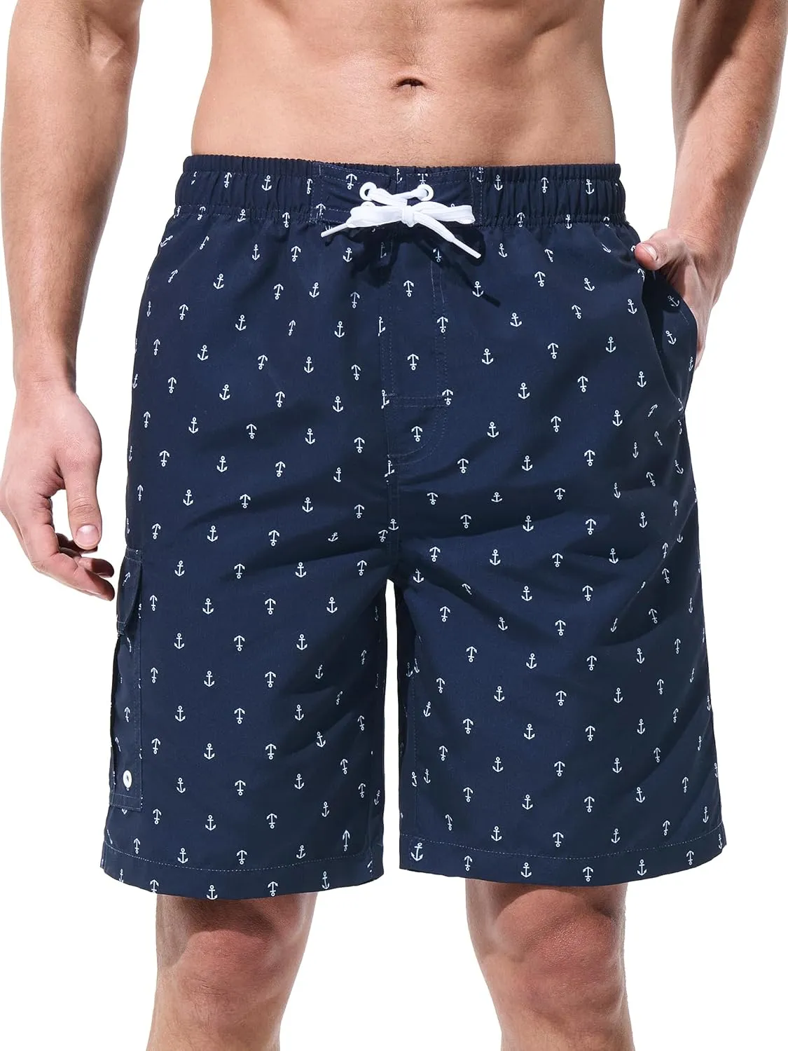Mens Swim Trunks Board Shorts Swim Shorts Quick Dry 9 Inch Beach Swimwear