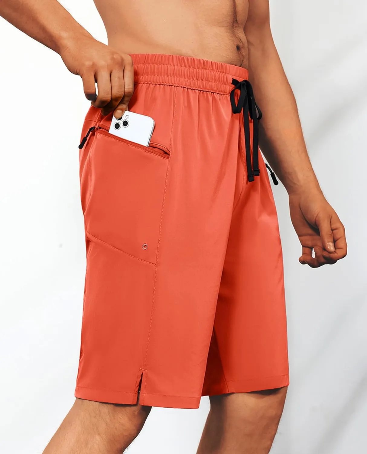 Men's Swim Trunks Quick Dry Beach Shorts with Zipper Pockets, UPF 50 , Swimming, Surfing, Outdoor - No Mesh Liner