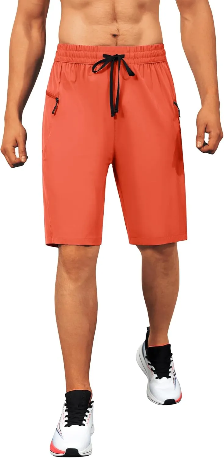 Men's Swim Trunks Quick Dry Beach Shorts with Zipper Pockets, UPF 50 , Swimming, Surfing, Outdoor - No Mesh Liner