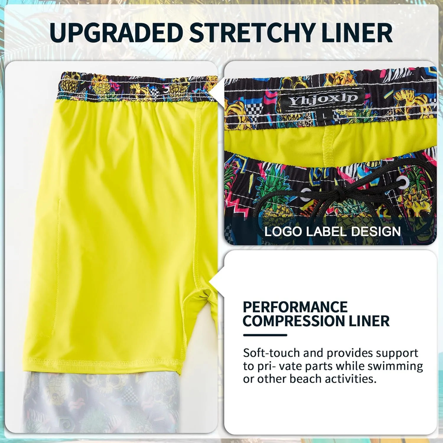 Mens Swim Trunks Quick Dry Board Shorts Bathing Suit for Men Beach Swimwear Breathable Surf Beach Shorts Swimwear