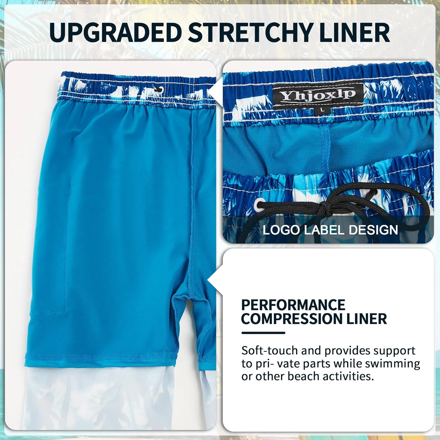 Mens Swim Trunks Quick Dry Board Shorts Bathing Suit for Men Beach Swimwear Breathable Surf Beach Shorts Swimwear