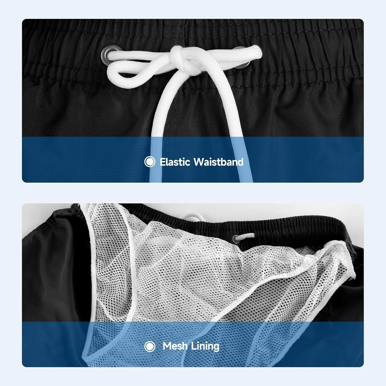 Mens Swim Trunks Swim Shorts Swimwear Quick Dry 7 Swimming Trunks with Mesh Lining