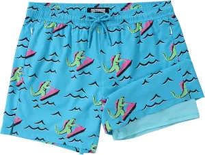 Mens Swim Trunks with Compression Liner 5 Inch Inseam Swimming Trunks Shorts for Men Bathing Suit