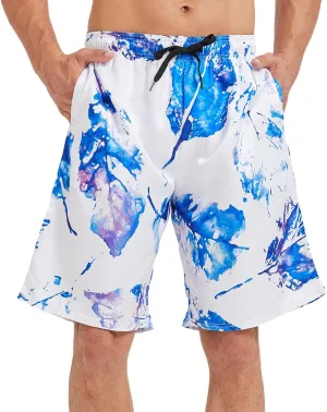 Mens Swim Trunks with Mesh Lining,Quick Dry Big Tall Board Shorts Swimsuit Beach Pants Swimwear Bathing Suits