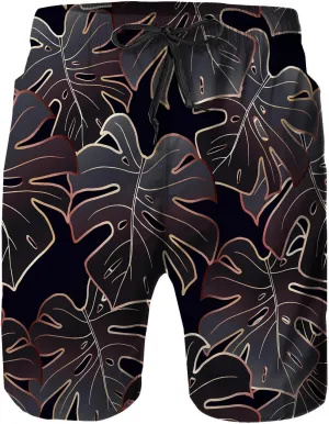 Mens Swim Trunks,Quick Dry Bathing Suits Summer Board Beach Shorts with Mesh Lining
