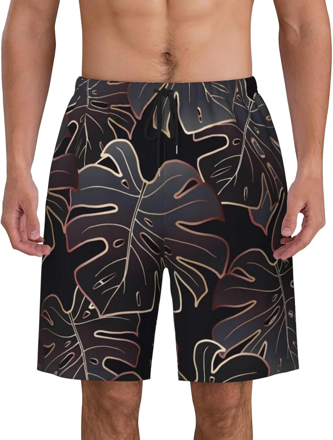 Mens Swim Trunks,Quick Dry Bathing Suits Summer Board Beach Shorts with Mesh Lining