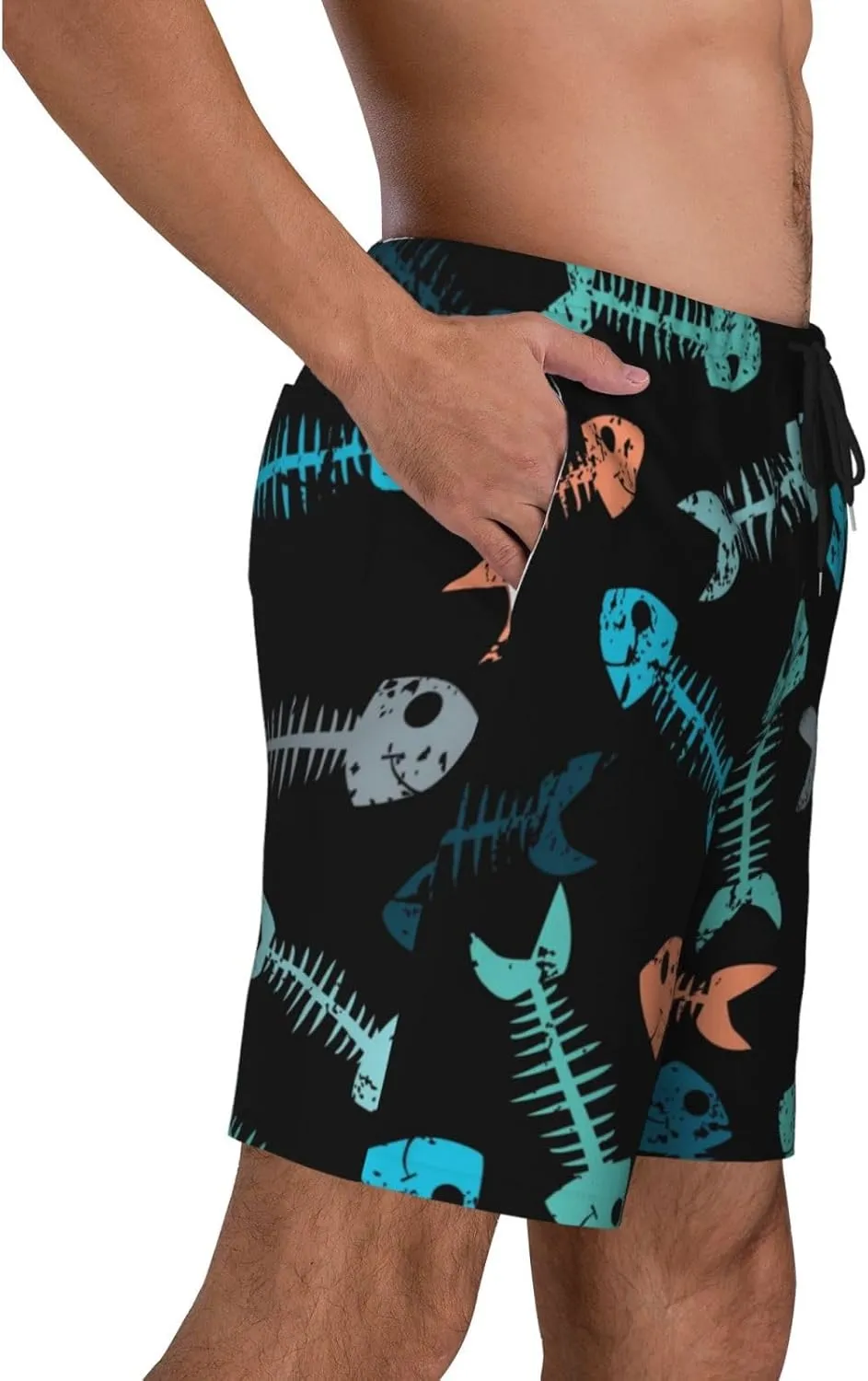 Mens Swim Trunks,Quick Dry Bathing Suits Summer Board Beach Shorts with Mesh Lining