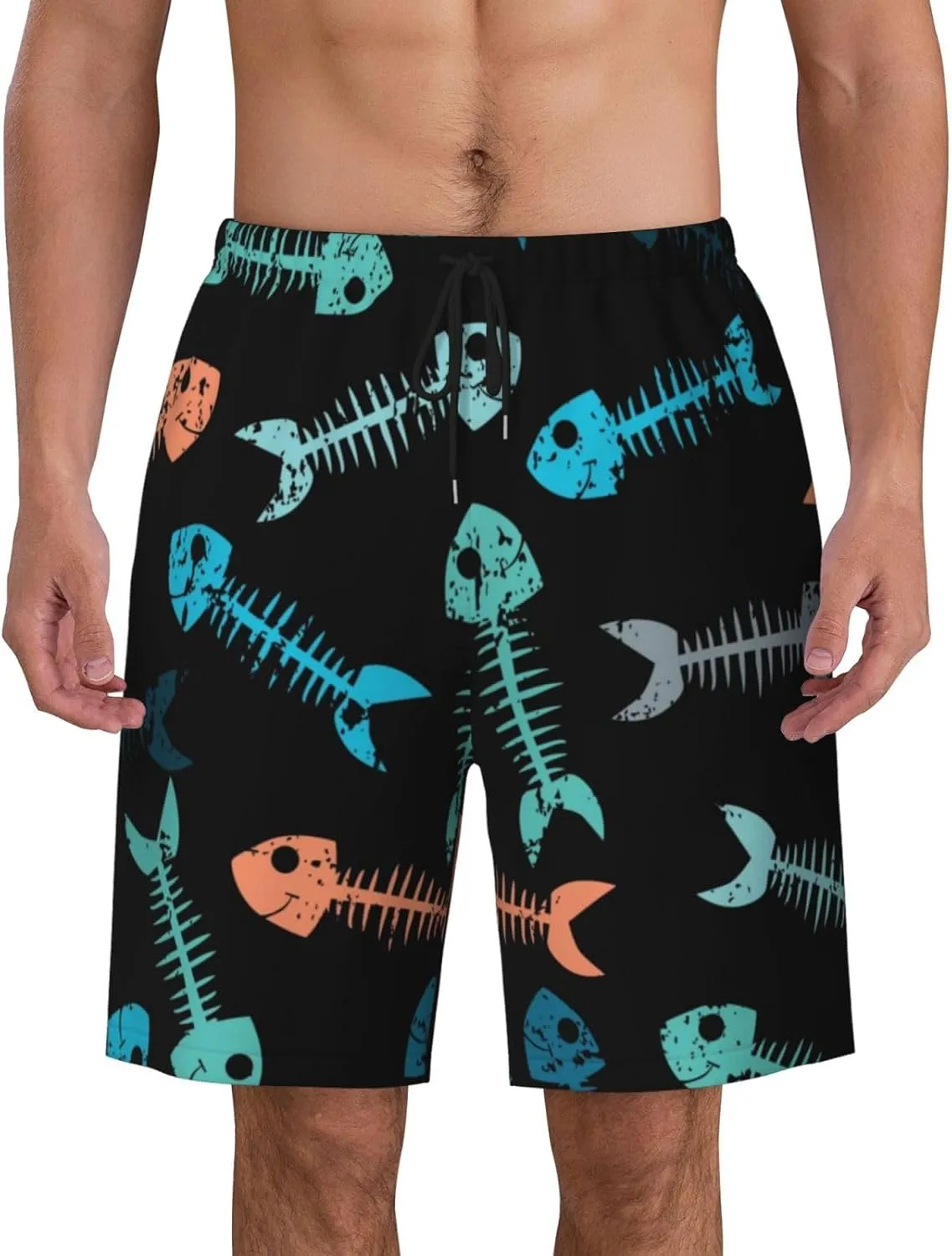 Mens Swim Trunks,Quick Dry Bathing Suits Summer Board Beach Shorts with Mesh Lining