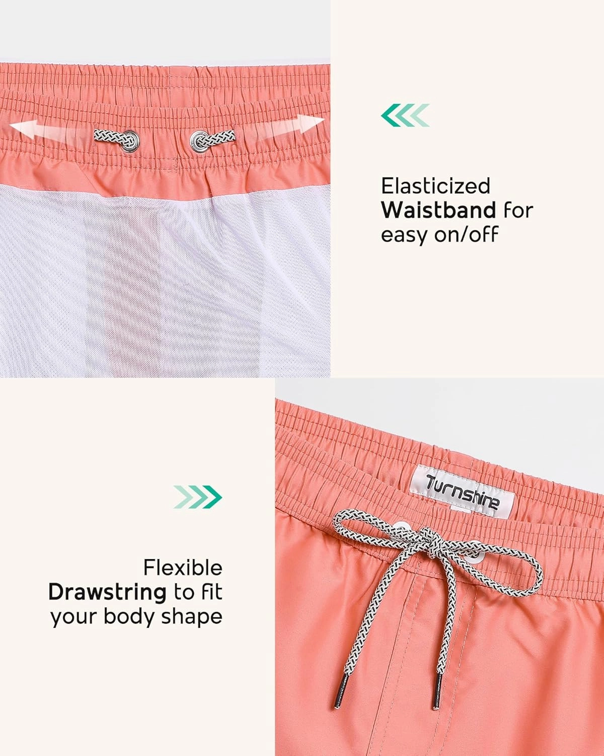 Mens Swim Trunks 7" Quick Dry Bathing Suits with Mesh Lining Printed Shorts Swimwear