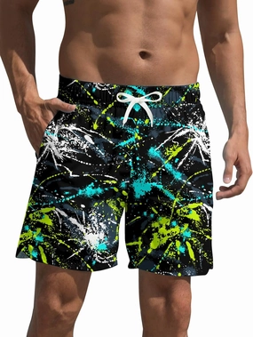 Mens Swim Trunks Quick Dry Beach Shorts Summer Boardshorts with Mesh Lining
