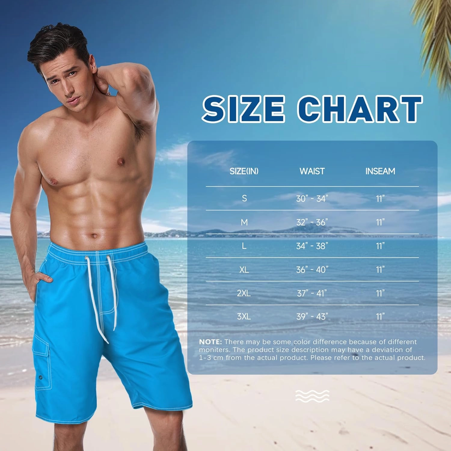 Mens Swim Trunks Swim Shorts Swimming Trunks Swimsuit Quick Dry with Mesh Lining Swimwear