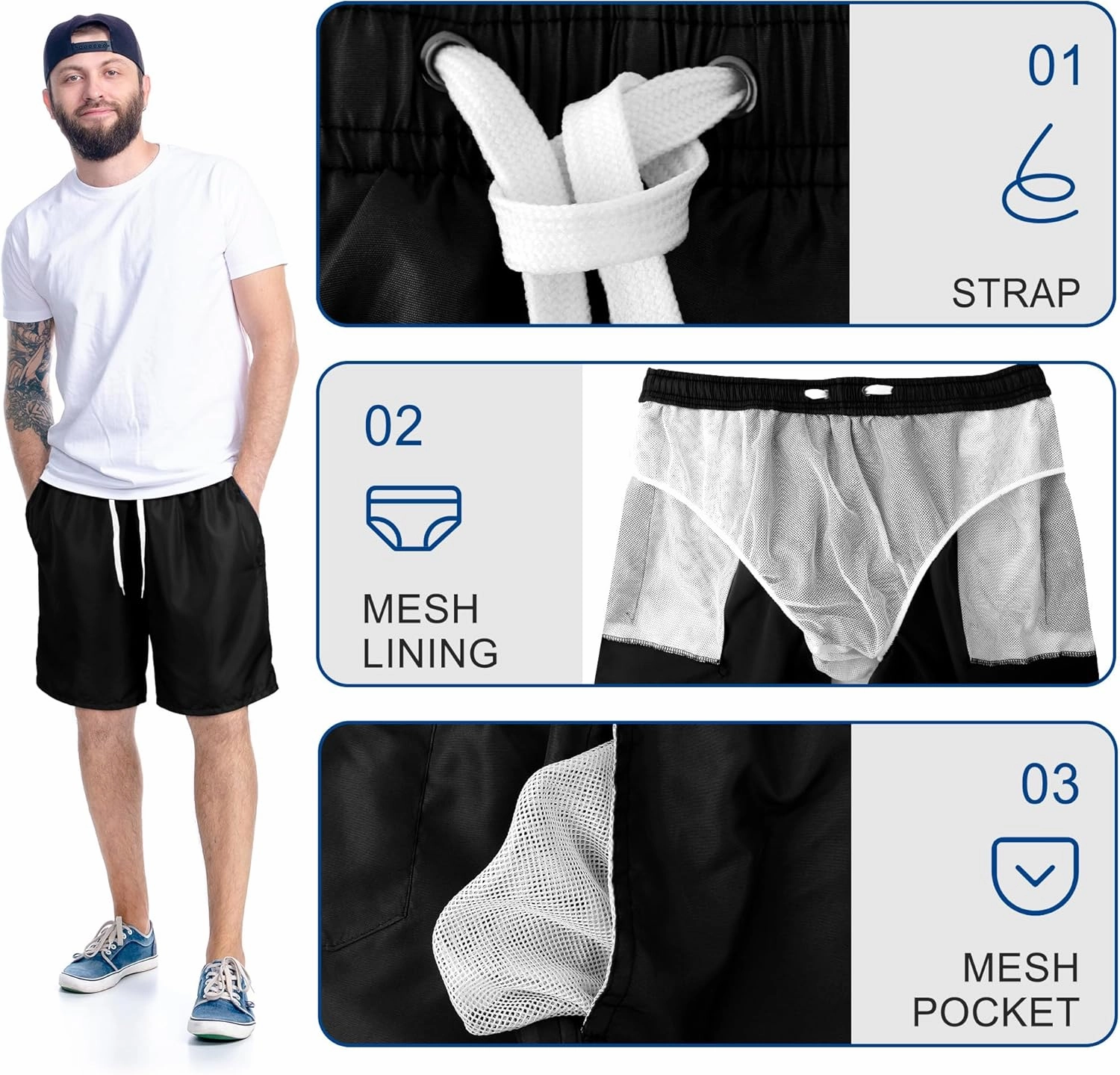 Mens Swim Trunks Swimsuit Trunks Swim Shorts Swimwear