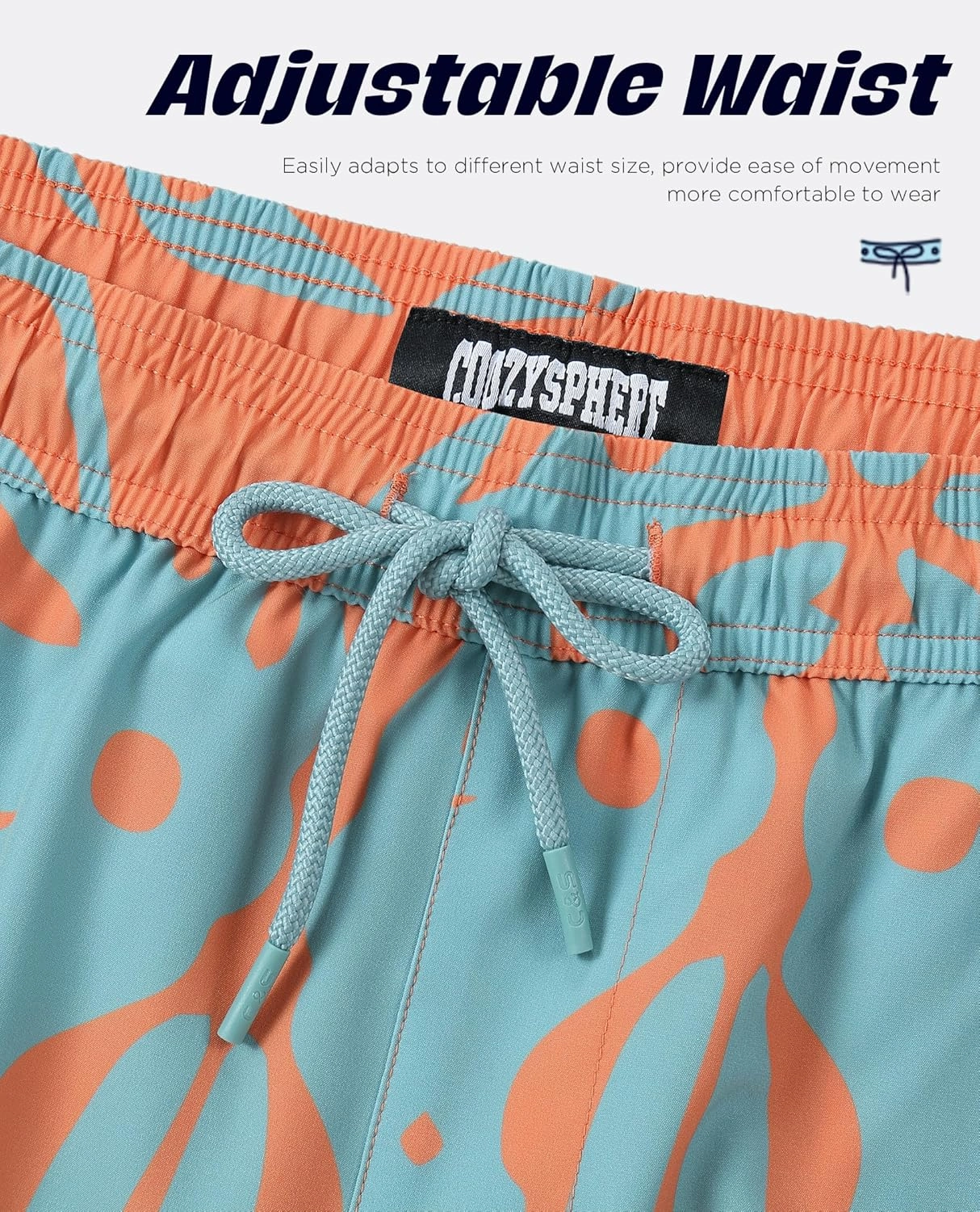 Mens Swim Trunks with Compression Liner 5 Inch Inseam Swimming Trunks Shorts for Men Bathing Suit