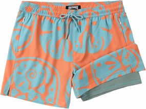 Mens Swim Trunks with Compression Liner 5 Inch Inseam Swimming Trunks Shorts for Men Bathing Suit