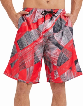 Mens Swim Trunks with Mesh Lining,Quick Dry Big Tall Board Shorts Swimsuit Beach Pants Swimwear Bathing Suits