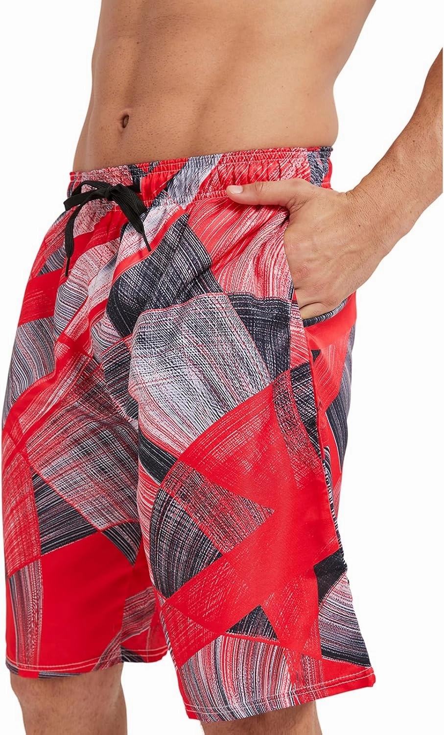 Mens Swim Trunks with Mesh Lining,Quick Dry Big Tall Board Shorts Swimsuit Beach Pants Swimwear Bathing Suits