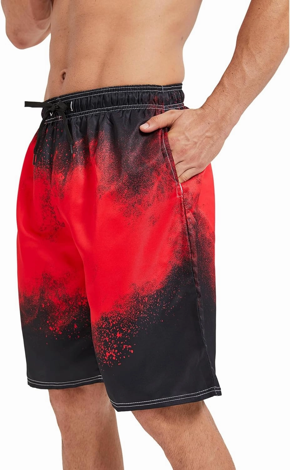Mens Swim Trunks with Mesh Lining,Quick Dry Big Tall Board Shorts Swimsuit Beach Pants Swimwear Bathing Suits