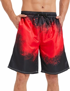 Mens Swim Trunks with Mesh Lining,Quick Dry Big Tall Board Shorts Swimsuit Beach Pants Swimwear Bathing Suits