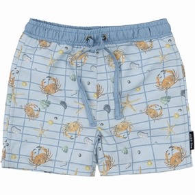 Mikk-Line Faded Denim AOP Swim Shorts