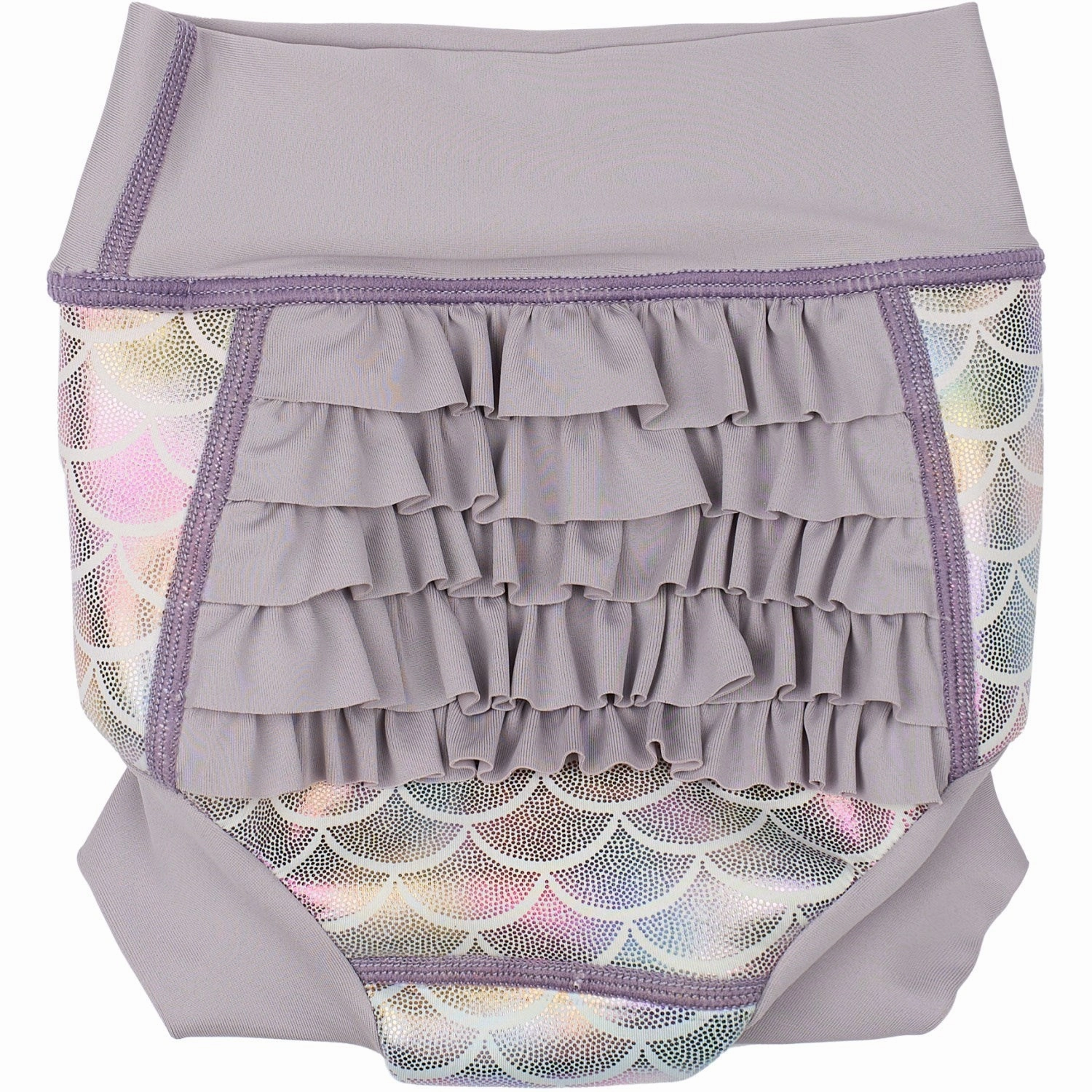 Mikk-Line Lavender Aura AOP Baby Swim Pant Frill Recycled