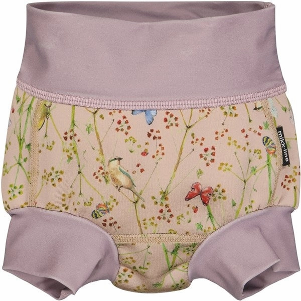 Mikk-Line Swim Pants Frill AOP Nirvana