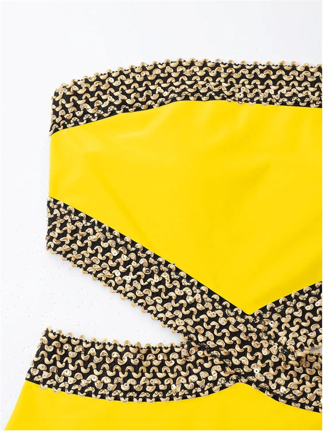 Milumia Women's Stitch Detail Strapless One Piece Swimsuit Cut Out Bandeau Bathing Suit